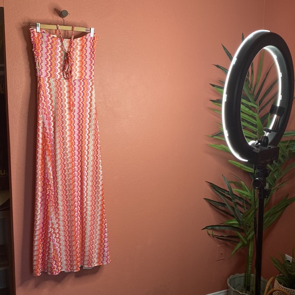 Sky Dress Pink Missoni-Like Knit Size Medium - Picture 6 of 7